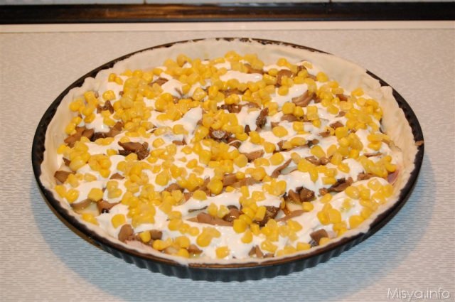 pizza panna mais