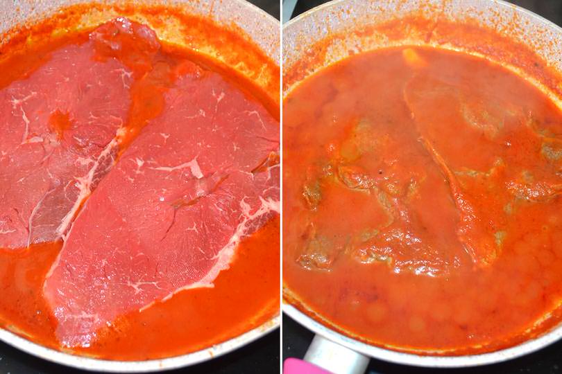 2 aggiungere carne