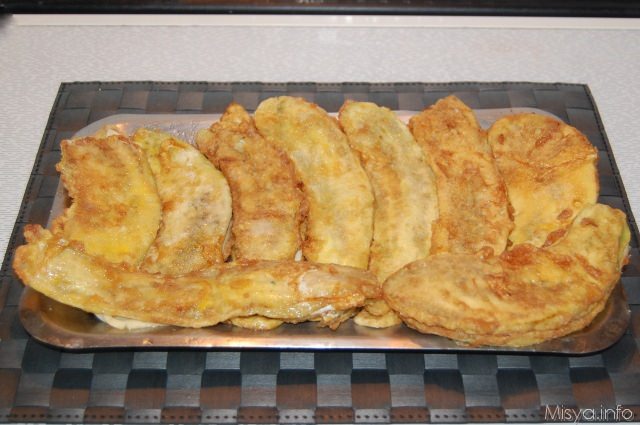 vassoio melanzane indorate e fritte