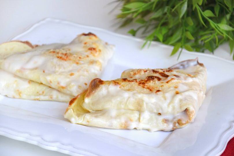 Crepes prosciutto e mozzarella