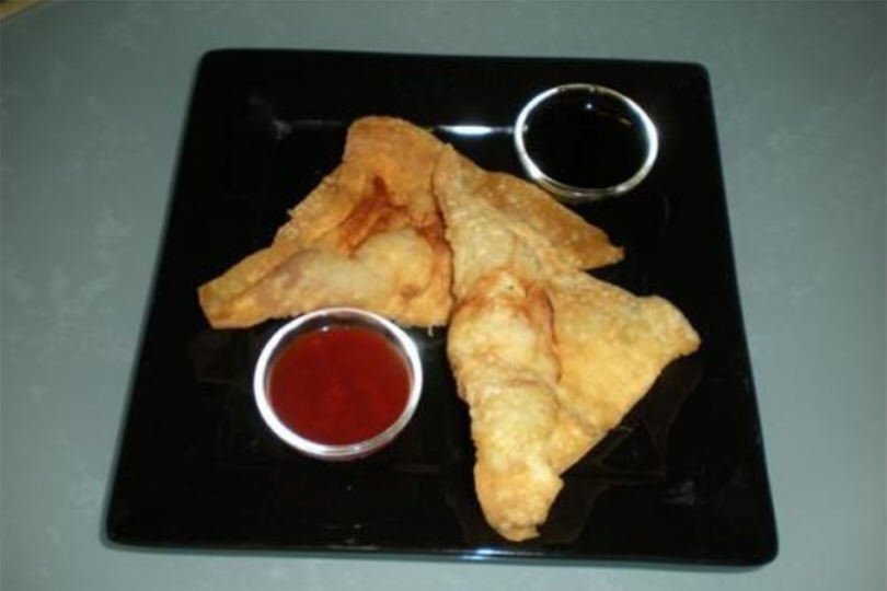 Wonton con pollo e gamberetti