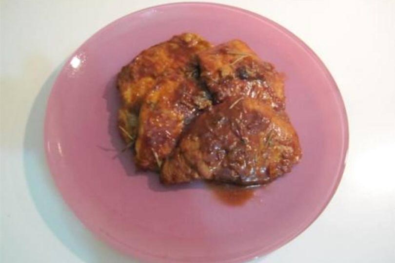 Fettine di vitello alle erbe e salsa di soia