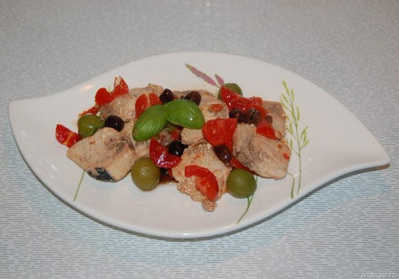 Bocconcini di pesce spada alle olive