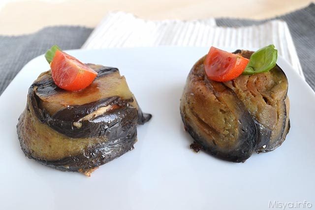 Timballini di pasta alle melanzane