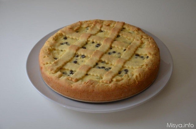 Crostata con ricotta e gocce di cioccolato