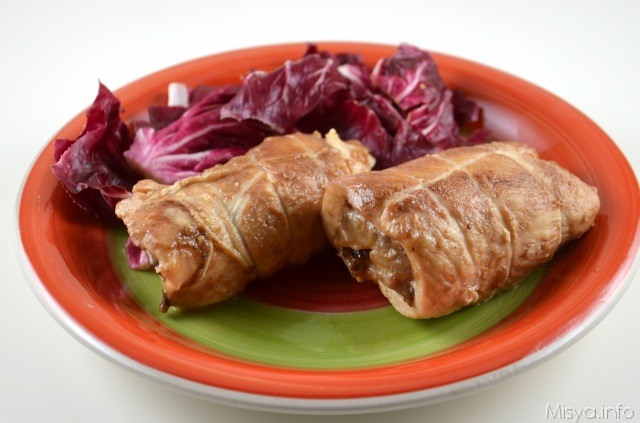 Involtini di pollo al radicchio