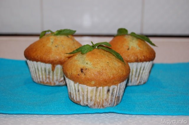Muffin menta e cioccolato