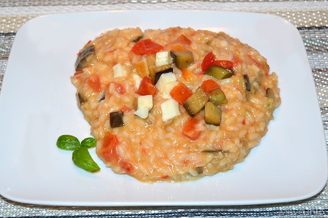 Risotto melanzane e scamorza