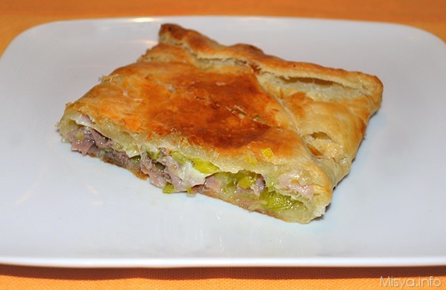 Strudel con porro e speck