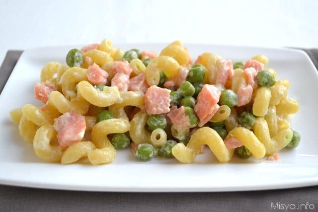 pasta piselli salmone