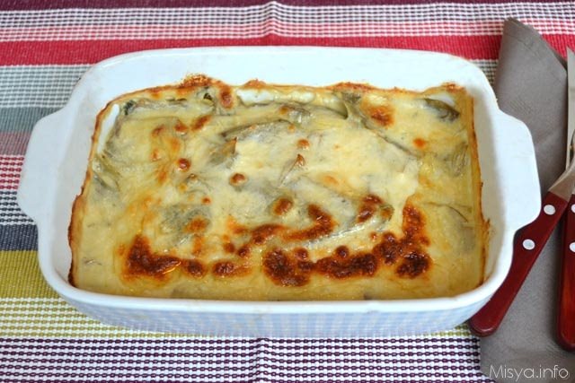 Parmigiana di carciofi bianca