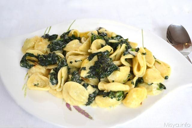 Pasta spinaci e mascarpone