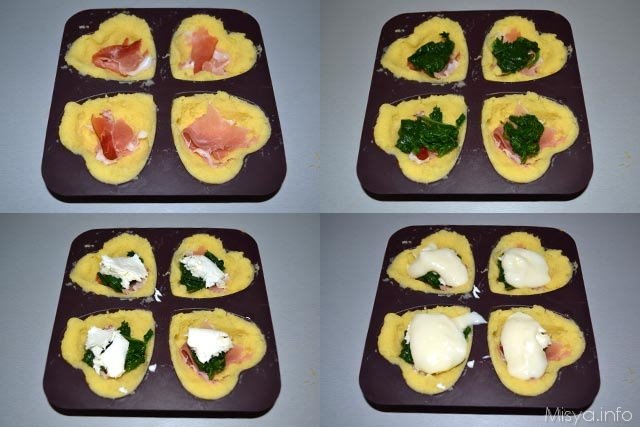 Timballini di patate con spinaci e spek 10