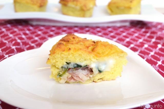 Timballini di patate-con spinaci e spek