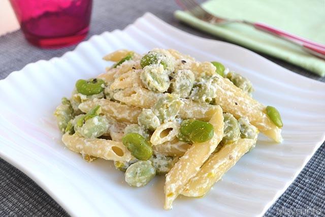 Pasta fave e ricotta