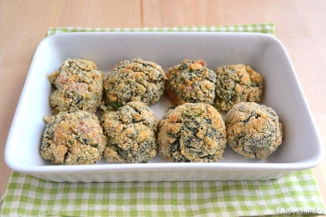 Polpette con spinaci e besciamella