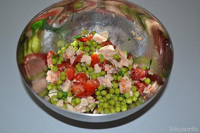Cous cous con piselli e salmone 5