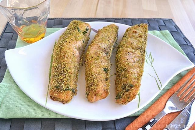Filetto di salmone ai pistacchi