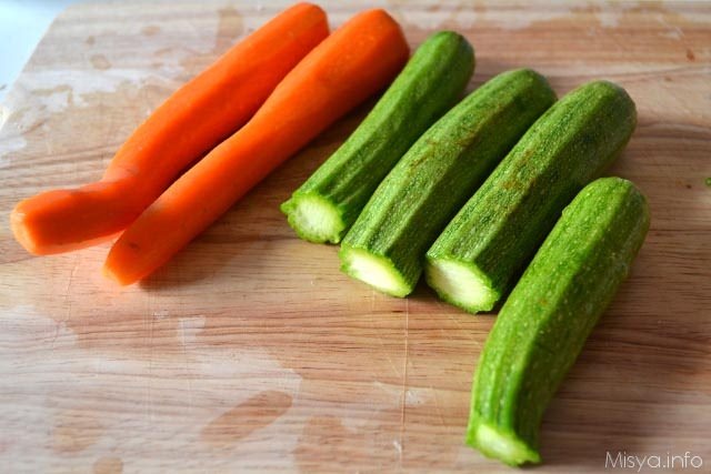 1 carote e zucchine