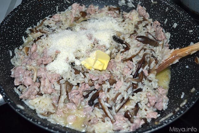 risotto salsicce pioppini 8