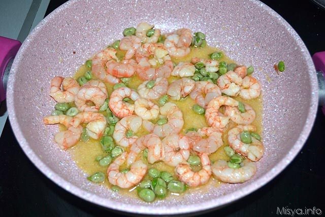 pasta con fave e gamberi 6