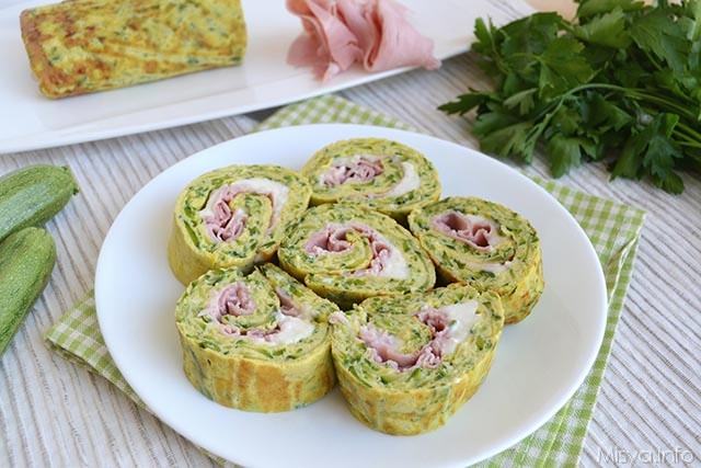 Rotolo di frittata alle zucchine