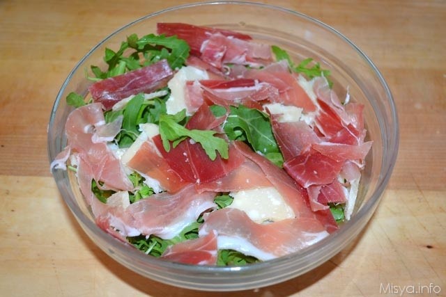 Insalata di pasta rucola e speck 3