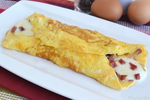 Omelette bacon e provola