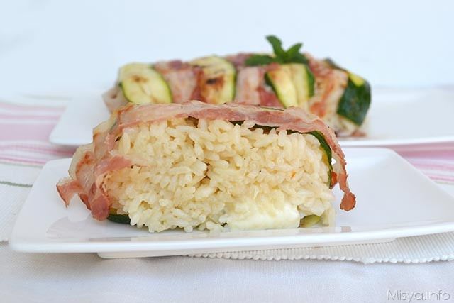 Sformato di riso bacon e zucchine