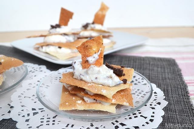 Millefoglie dolce di pane carasau