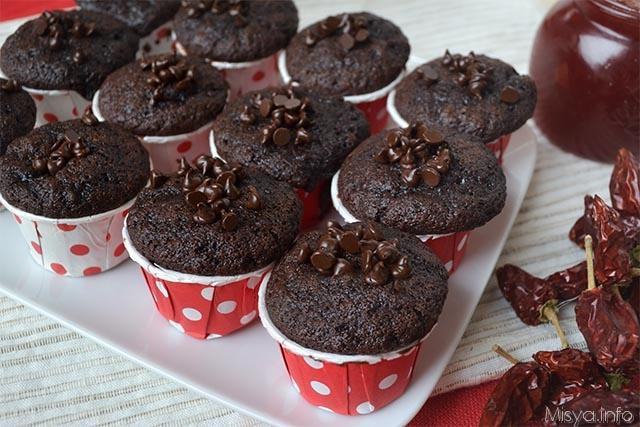 Muffin cioccolato-peperoncino