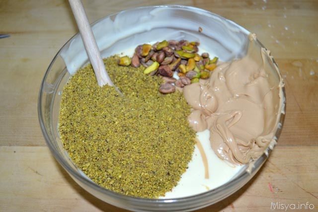 7 aggiungere pistacchi e nutkao
