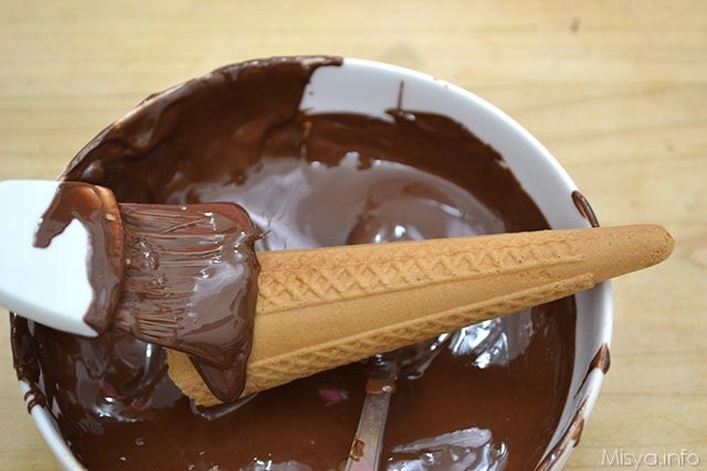 9 coni nel cioccolato