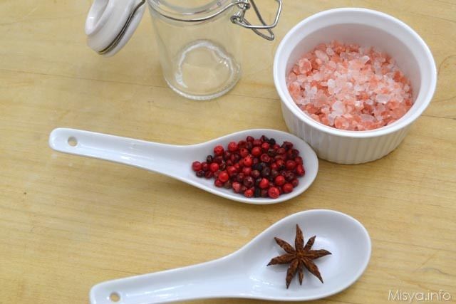 5 ingredienti sale pepe rosa