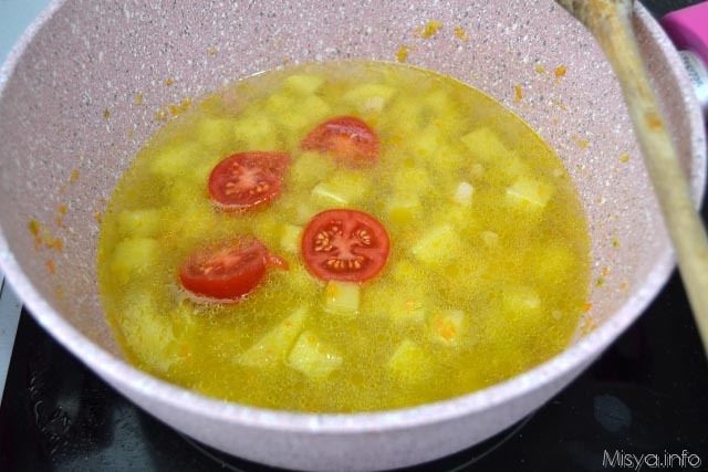 7 coprire con acqua