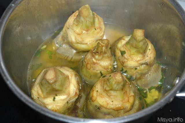 9 cuocere carciofi