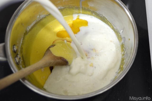 5 aggiungere latte