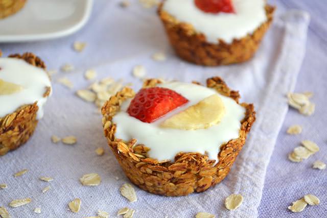 Cestini di fiocchi di avena