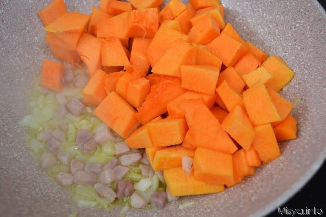 4 aggiungere la zucca