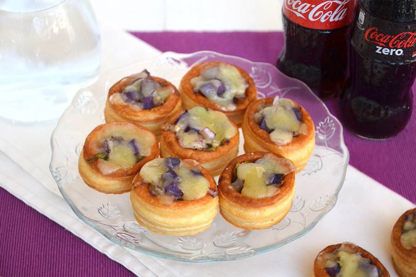 Vol au vent con vitelotte