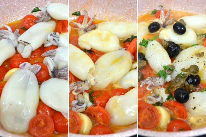 aggiungere i calamari