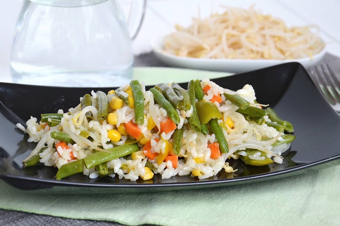 Insalata di riso vegetariana