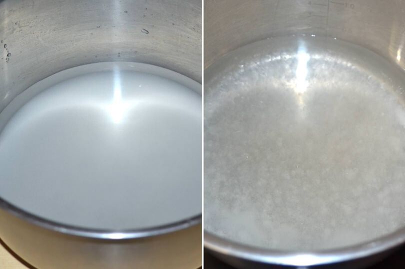 pentolino con acqua