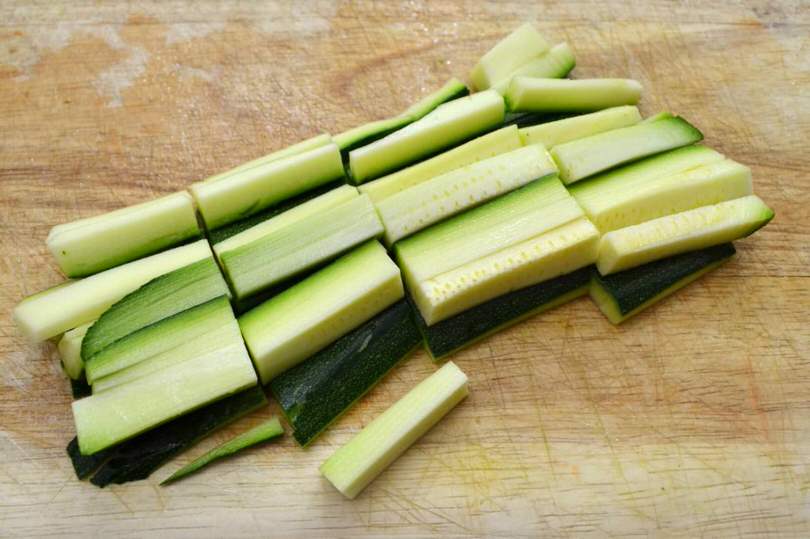 tagliare zucchine