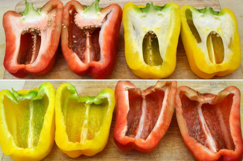 1 tagliare peperoni
