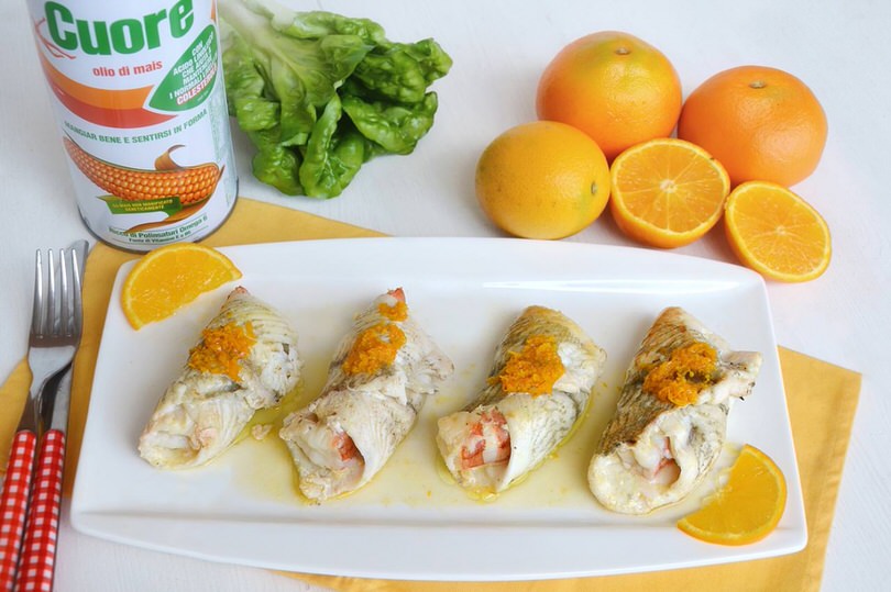 Involtini di platessa all’arancia