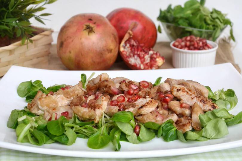 Straccetti di pollo al melograno