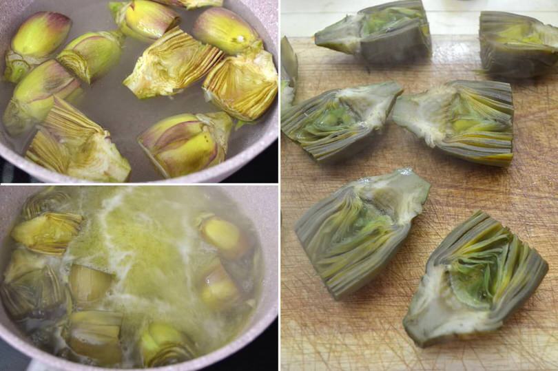 4 cuocere carciofi