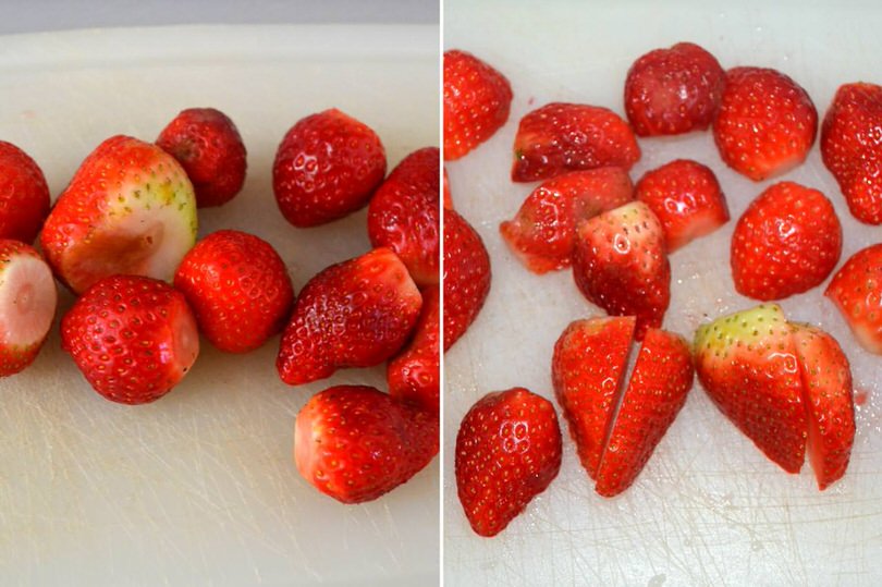 1 tagliare fragole