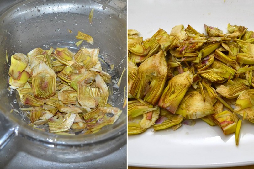 3 scolare carciofi